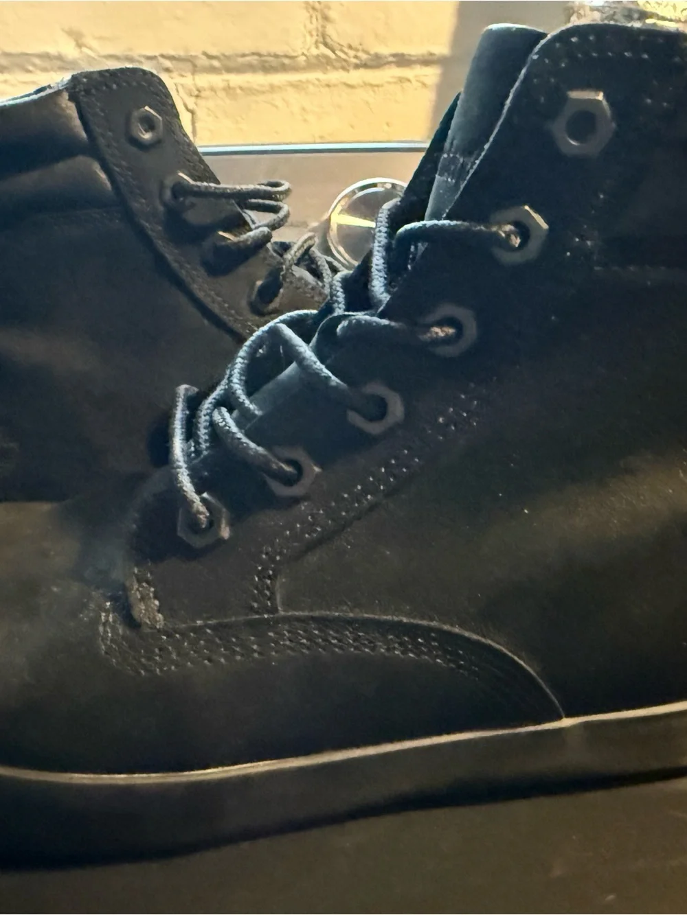 Timberland Black Lace-Up Suede Boots - Picture 3 of 3